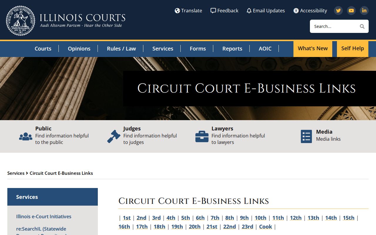 Alexander County criminal court cases Illinois e-business links