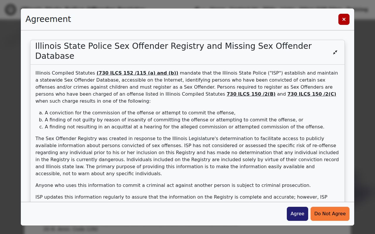 Alexander County sex offender check Illinois registry