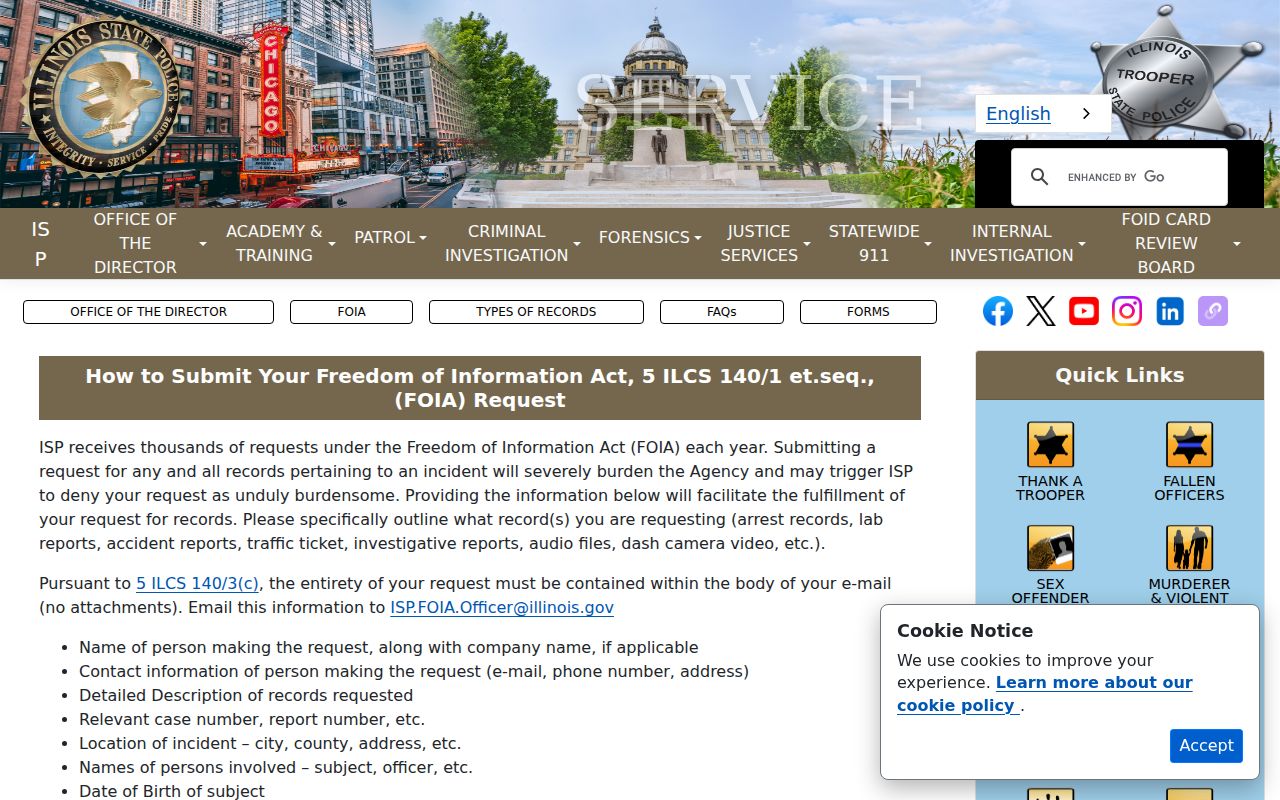 Cairo criminal history Illinois State Police public records