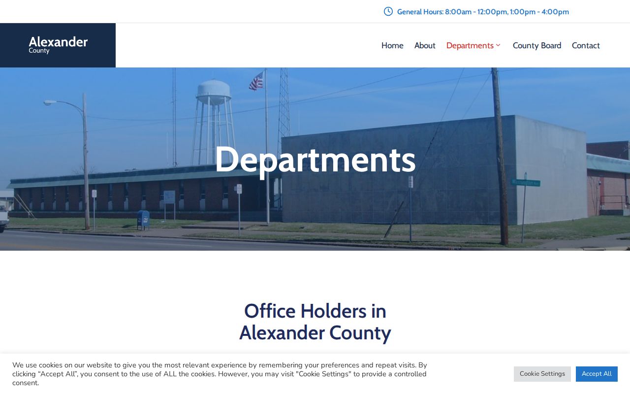Alexander County criminal history department contacts